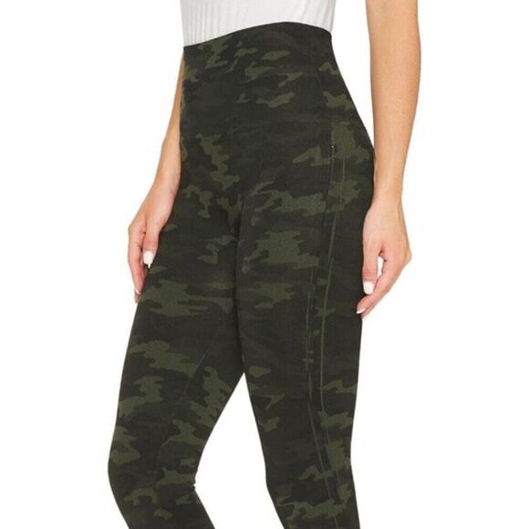 SPANX LEGGINGS CAMOUFLAGE TUMMY CONTROL HIGH WAIST LOOK AT ME NOW  SIZE X-LARGE - Picture 11 of 13